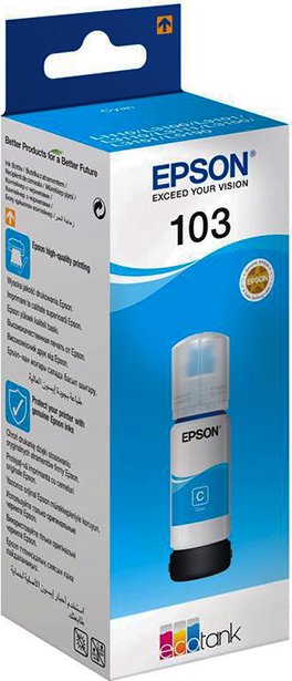 Картридж для струйного принтера Epson Картридж Ecotank 103, Cyan, 65 мл (C13T00S24A) Картридж для струйного принтера Epson Картридж Ecotank 103, Cyan, 65 мл (C13T00S24A)