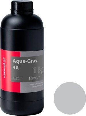 Расходник для 3D принтеров и 3D ручек Phrozen Фотополимерная смола Aqua Gray 4K, серая, 1 кг. Расходник для 3D принтеров и 3D ручек Phrozen Фотополимерная смола Aqua Gray 4K, серая, 1 кг.