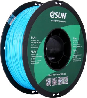 Расходник для 3D принтеров и 3D ручек Esun Катушка PLA+ пластика 1.75 мм 1 кг, голубая Расходник для 3D принтеров и 3D ручек Esun Катушка PLA+ пластика 1.75 мм 1 кг, голубая