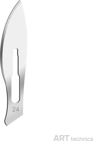 Инструмент Deffner & Johann Лезвия скальпелей, форма № 24, вырез рукоятки Инструмент Deffner & Johann Лезвия скальпелей, форма № 24, вырез рукоятки