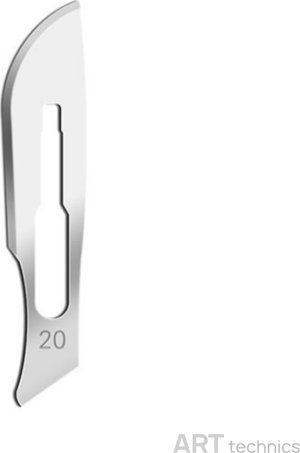 Инструмент Deffner & Johann Лезвия скальпелей, форма № 20, вырез рукоятки Инструмент Deffner & Johann Лезвия скальпелей, форма № 20, вырез рукоятки