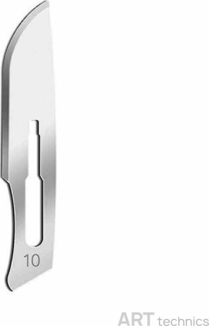 Инструмент Deffner & Johann Лезвия скальпелей, форма № 10, вырез рукоятки Инструмент Deffner & Johann Лезвия скальпелей, форма № 10, вырез рукоятки