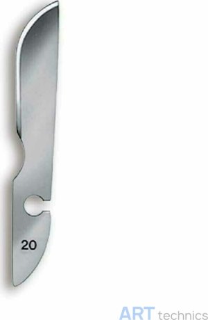 Инструмент Deffner & Johann Лезвия скальпелей Bayha, форма № 20 Инструмент Deffner & Johann Лезвия скальпелей Bayha, форма № 20