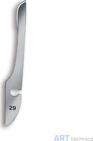 Инструмент Deffner & Johann Лезвия скальпелей Bayha, форма № 29 Инструмент Deffner & Johann Лезвия скальпелей Bayha, форма № 29