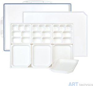 Пигменты и краски Deffner & Johann Ящик с палитрами для акриловых красок, воздухонепроницаемый Пигменты и краски Deffner & Johann Ящик с палитрами для акриловых красок, воздухонепроницаемый