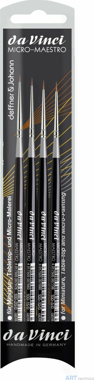 Кисть Da Vinci Набор кистей da Vinci Micro-Maestro, серия 100, круглые, колонок, размеры 20/0 - 5/0 (4 шт.) Кисть Da Vinci Набор кистей da Vinci Micro-Maestro, серия 100, круглые, колонок, размеры 20/0 - 5/0 (4 шт.)