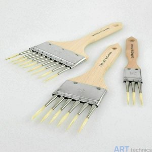 Кисть Deffner & Johann Вилочная альфрейная кисть, щетина, 3-х конечная, ассортимент Кисть Deffner & Johann Вилочная альфрейная кисть, щетина, 3-х конечная, ассортимент