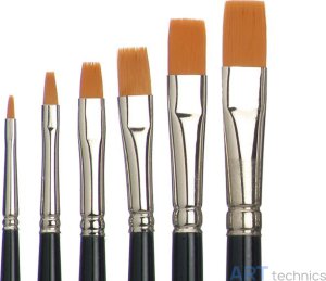 Кисть Tiziano Набор кистей Tiziano, плоские, синтетика, размеры 2 - 12 (6 шт.) Кисть Tiziano Набор кистей Tiziano, плоские, синтетика, размеры 2 - 12 (6 шт.)