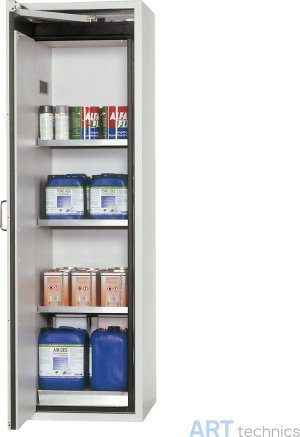 Оснащение мастерских Asecos Шкаф для безопасного хранения материалов, 1-створчатый, ширина 60 см, серого цвета Оснащение мастерских Asecos Шкаф для безопасного хранения материалов, 1-створчатый, ширина 60 см, серого цвета