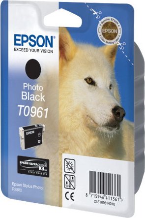 Картридж для струйного принтера Epson Картридж с черными фото чернилами T0961 (C13T09614010) Картридж для струйного принтера Epson Картридж с черными фото чернилами T0961 (C13T09614010)