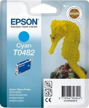 Картридж для струйного принтера Epson Картридж с голубыми чернилами T0482 для R200, R300 (C13T04824010) Картридж для струйного принтера Epson Картридж с голубыми чернилами T0482 для R200, R300 (C13T04824010)
