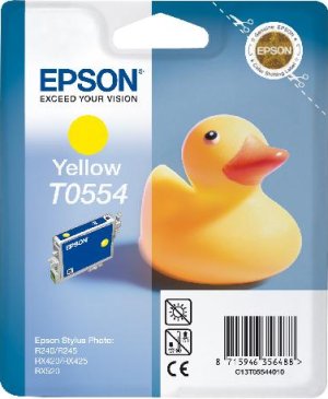 Картридж для струйного принтера Epson Картридж с желтыми чернилами T0554 для RX520, R240 (C13T05544010) Картридж для струйного принтера Epson Картридж с желтыми чернилами T0554 для RX520, R240 (C13T05544010)