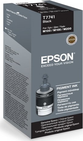 Картридж для струйного принтера Epson Контейнер с черными чернилами T7741 для M100, M200, M105 (C13T77414A) Картридж для струйного принтера Epson Контейнер с черными чернилами T7741 для M100, M200, M105 (C13T77414A)